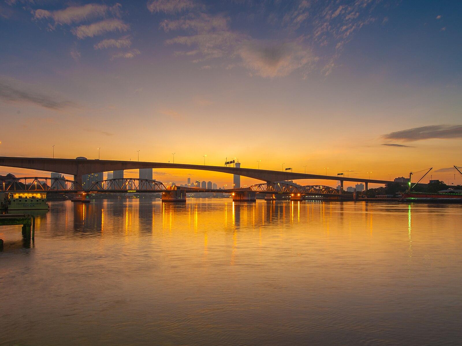 Krung Thep Bridge Sunrise,Bangkok